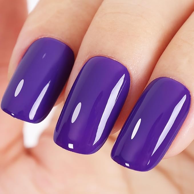 Charming Purple Gel Nail Polish, 0.51 Fl Oz UV/LED Soak Off Deep Violet Gel Polish for Manicure Salon or DIY Nail Art at Home - GP0110