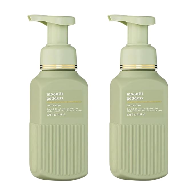 Bath & Body Works Gentle & Clean Foaming Hand Soap, Moonlit Goddess Scent, Non-Drying, Made Without Sulfates & Parabens, Foaming Hand Wash for Kitchen & Bathroom, 8.75 fl oz - 2 Pack