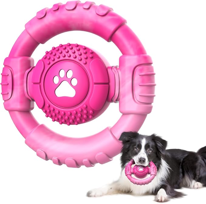 Pamlulu Tough Dog Toys for Aggressive Chewers, Indestructible Dog Toy for Large Dogs, Nylon Chew Toys for Medium Large Breed, Interactive Dog Toys to Keep Them Busy, Dog Birthday