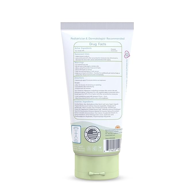 TruKid Eczema Mineral Sunscreen SPF 30 - All Natural Kids & Baby Sunscreen for Face & Body, Non-Toxic Zinc Oxide Sunblock Protection for Sensitive Skin, Unscented, FSA Eligible, Travel Size 3.4oz