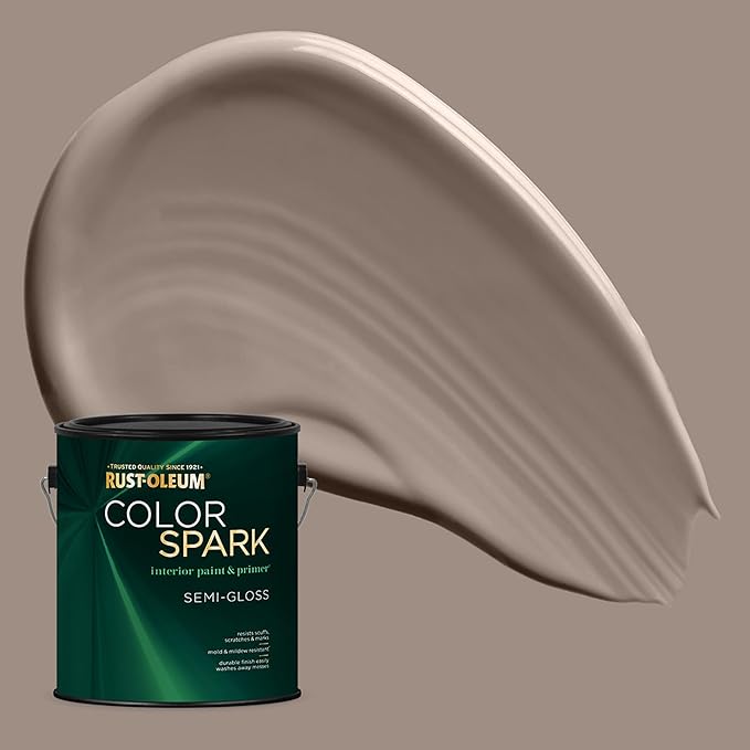 Rust-Oleum Color Spark Interior Paint and Primer in One, Semi-Gloss, Afternoon Tea, 1 Gallon
