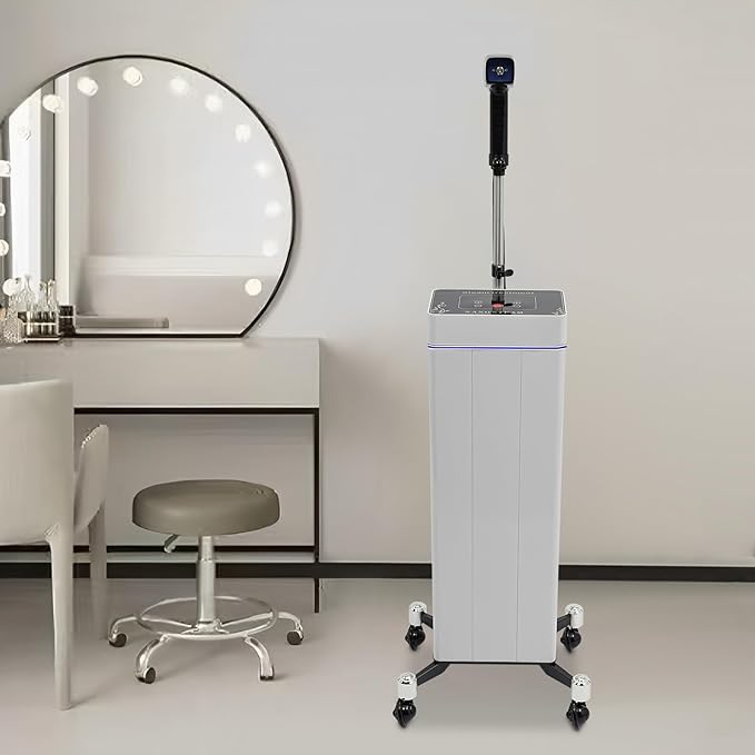 Nano Hair Steamer, Multifunctional Professional Nanoscale Spray for Hair Care Hair Repair, 1200W Nano Mist Hair Steamer for Deep Conditioning with Bottom Wheels and Smart Touch Control