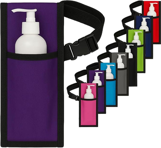 Royal Massage Oil Bottle Holster with Adjustable Strap – Hands-Free Waist or Shoulder Pouch for Therapists – Fits Most Pump Bottles – 8 Color Options - Bottle Not Included (Purple)