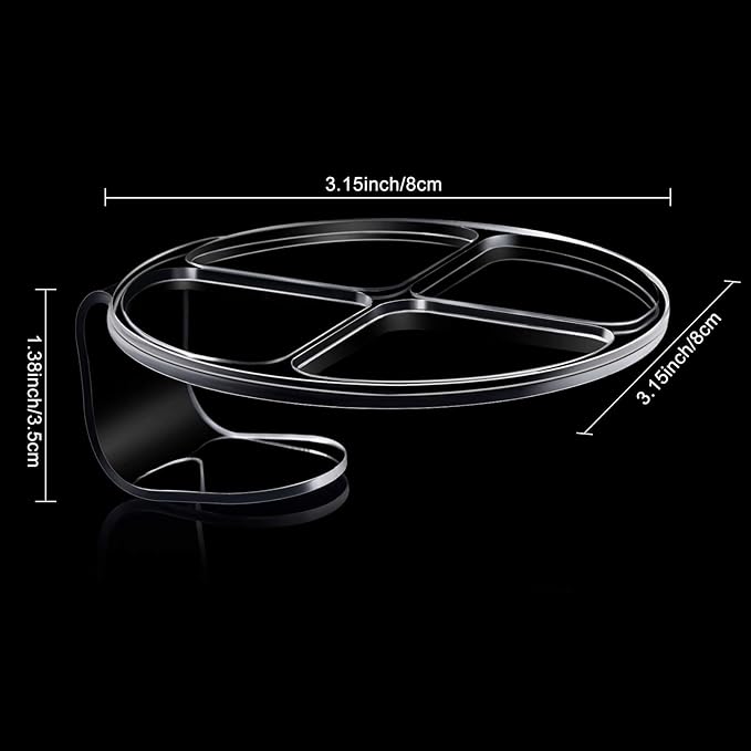 2 Pcs Acrylic Makeup Palette, Foundation Mixing Palette, Hand-held Makeup Spatula Nail Art Manicure Tray Clear Cosmetic Spatula for Beauty Salon Color Cream Mixing Foundation