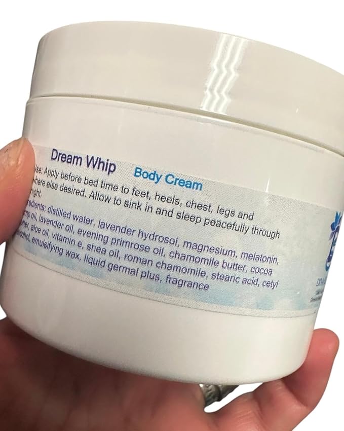 Diva Stuff Dream Whip Magnesium and Hemp Enhanced Night Body Cream for Relaxation and Bedtime Routine, Lavender Chamomile – 8 oz (Made in the USA)