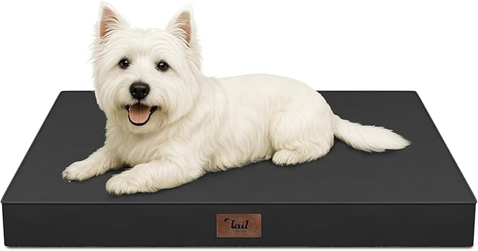 Waterproof Orthopedic Dog Crate Bed for Small Dogs & Cats | Egg Crate Foam, Fits 24x18 Crates, TPU Waterproof Layer, Machine Washable 1680D Oxford Cover, Small Pets Up to 20 lbs
