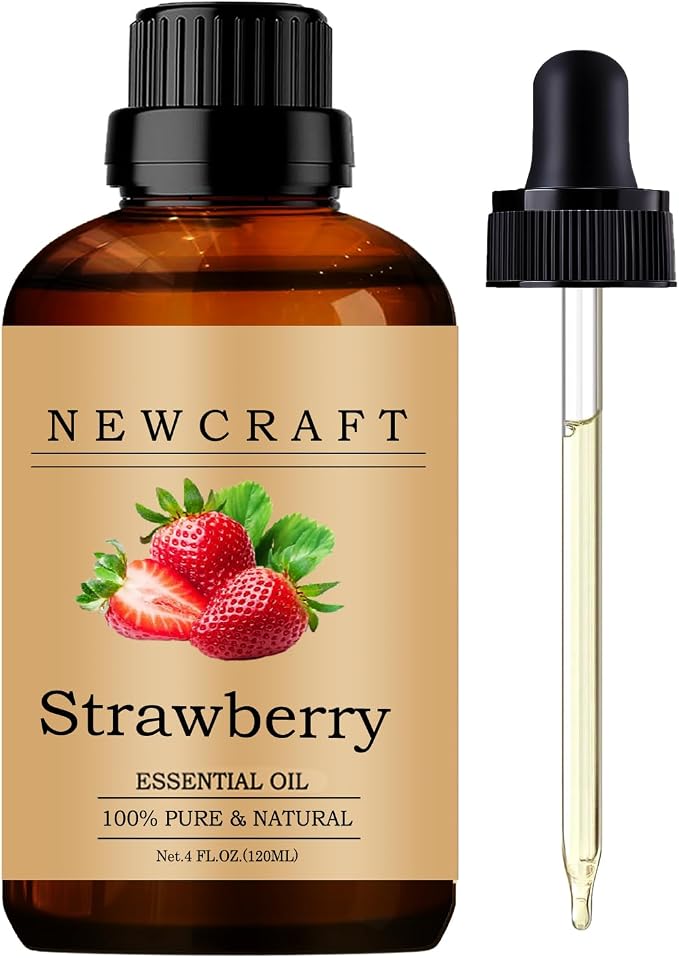 Strawberry Essential Oils 120ML 100% Pure and Natural Essential Oil with Dropper for Aromatherapy Diffuser - 4 Fl Oz/Strawberry