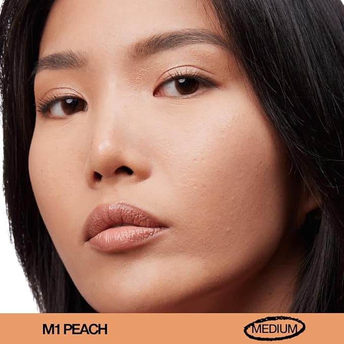 about-face THE PERFORMER Skin-Focused Foundation M1Peach – Medium Coverage, Long-Wear, Breathable & Buildable Base – Clean, Vegan, Hydrating Formula with Blue Agave & Chlorella – 1.08oz