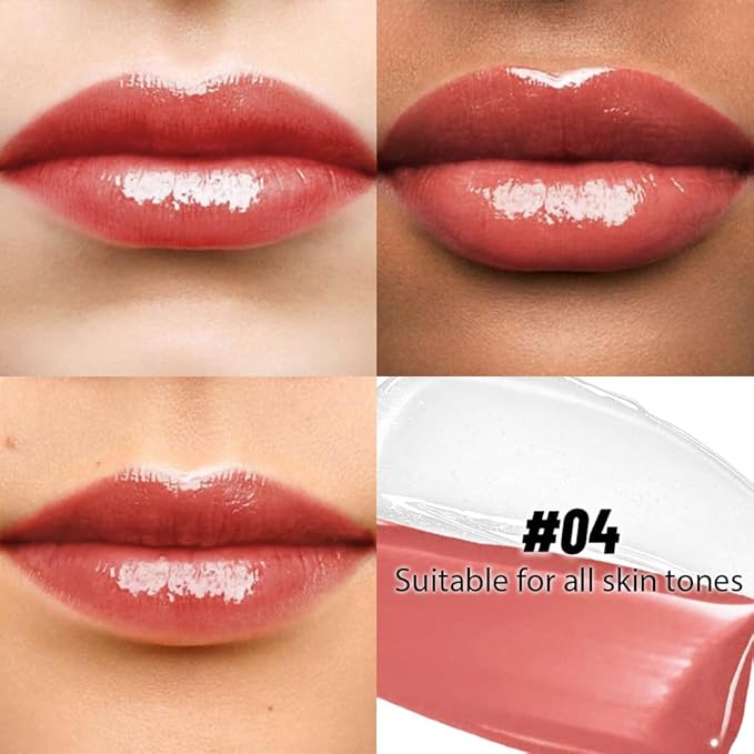 2-in-1 Matte Liquid Lipstick & Clear Lip Gloss, Long Lasting Waterproof Smudge Proof 24 Hour Lip Color Stain, Non Stick & Non Fading, Vegan Matte Makeup Lip Stain for Women,Coral Orange #04