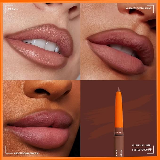 Retractable Lip Liner Pencil for Shaping & Sculpting Lips,Creamy Matte Gel Crayon Lip Liner Pencil delineador de labios,Long Lasting Waterproof Lipstick LipLiner (09#, 1 Count (Pack of 1))