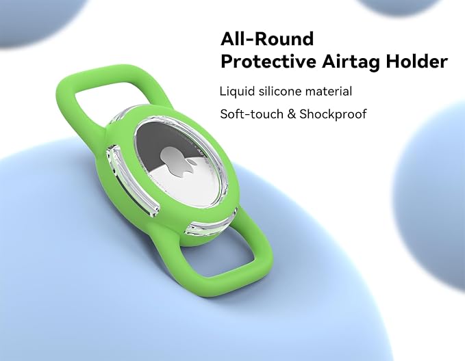 Waterproof AirTag Holder for Dog Collar, Soft Slide-On Dog AirTag Holder | Full-Body Protection, No-Dangle Fit, Ultra-Durable, Lightweight, Tool-Free Installation, Clear Cover, Fits Dog & Cat Collars
