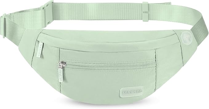 MAXTOP Large Crossbody Fanny Pack with 4-Zipper Pockets,Gifts for Enjoy Sports Festival Workout Traveling Running Casual Hands-Free Wallets Waist Pack Phone Bag Carrying All Phones