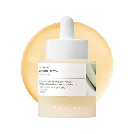 SKIN1004 Retinol 0.2% Boosting Shot Ampoule, Face Serum for Skin Elasticity, Facial Spicule Serum with Retinol & Retinal, Centella Ampoule for Fine Lines & Wrinkles, Korean Skin Care, 1.01fl.oz / 30ml