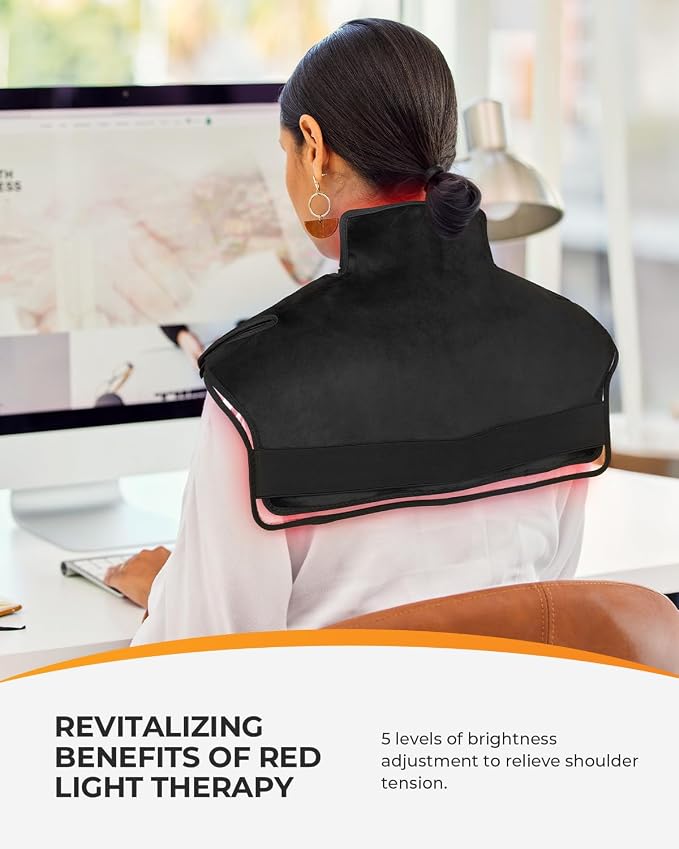 CooCoCo Heating Pad for Neck and Shoulder and Back, 23.6" x 17.4" Heat Pad for Back Pain Relief, Heated Pad for Body, Heated Belt for Upper Back, 5 Modes