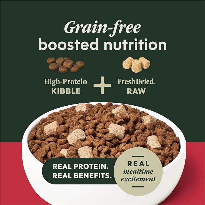 Instinct RawBoost, Dry Dog Food + Freeze Dried, Real Beef, 3.5 lb. Bag | High-protein kibble with FreshDried raw bites, USA-raised beef, grain-free recipe, 6-in-1 health benefits