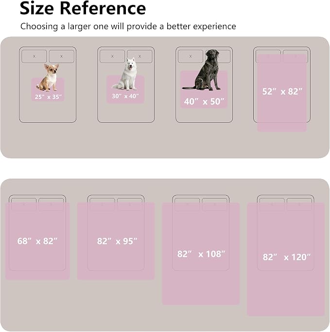 Waterproof Blanket - Reversible Dog Throw as Furniture Protector | Soft Velvet & Flannel, TPU Leak-Proof Liner, Machine Washable, Fits Couch and Bed, 68" x 82", Purple/Cream