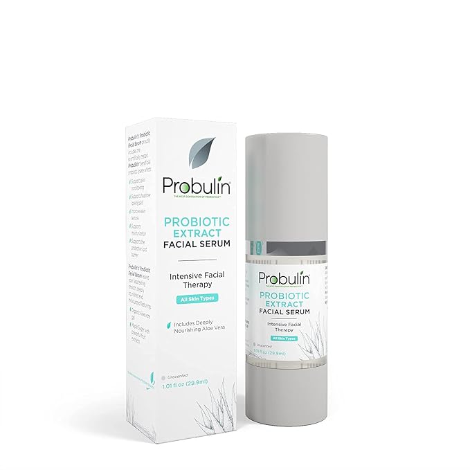 Probulin Probiotic Extract Face Serum, Intensive Facial Therapy Moisturizer for Women, Skin Care Hydrating Gel with Aloe Vera, 1.01 oz
