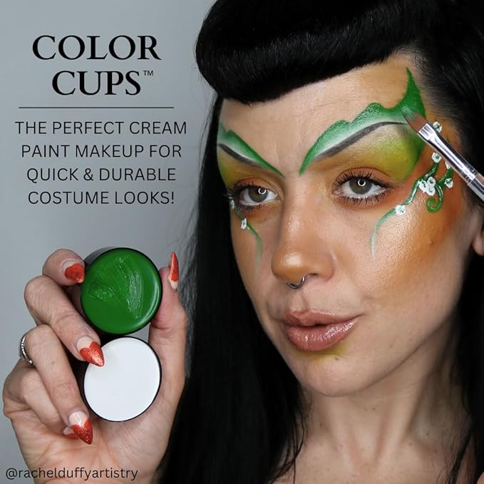 Mehron Makeup Color Cups | Stage, Foundation, Face Paint, Body Paint, Halloween Makeup | Greasepaint .5 oz (14 g) (Wolfman Brown)