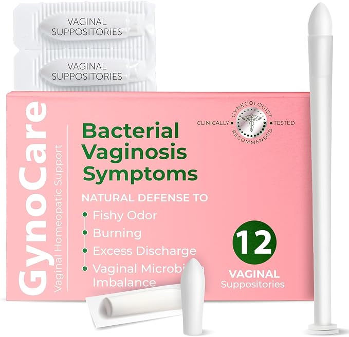 Bacterial Vaginosis Symptoms Relief For Women | Boric Acid Suppositories For Women | Natural Homeopathic for Odor, Itching, Discharge, BV, and Vaginal Microbiota Imbalance | 12 Vaginal Suppositories