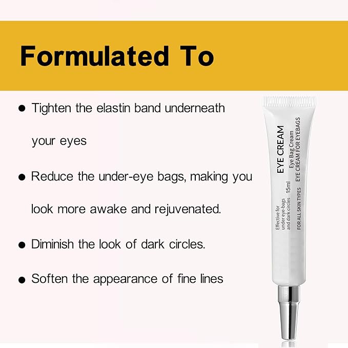 lymznus Caffeine Eye Cream for Dark Circles,Under Eye Cream for Puffiness and Bags,Eye Cream Anti Aging for Men Women Reduce Wrinkles Fine Lines, Suitable for All Skin Types 0.5 fl.oz