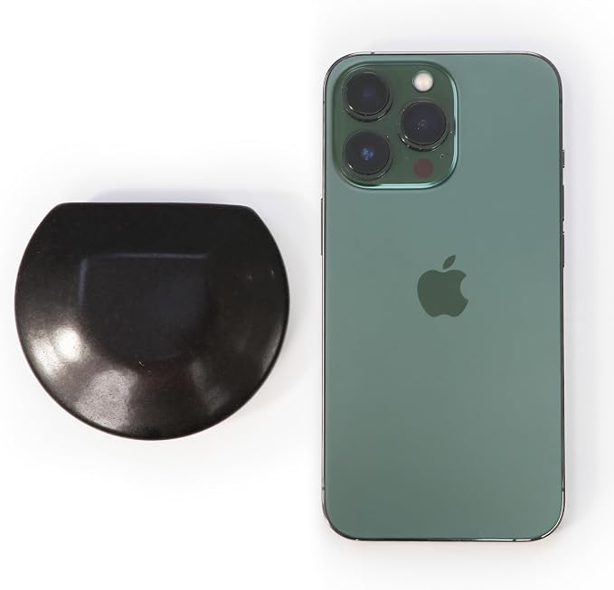 Master Massage 2-Piece Large Three Quarter Round Circle Circular Contour Hot Stones Set - Trigger Point and Acupressure Tools-Black Basalt Lava Rock Massage Tool Stones for Stone Massage - Large Size