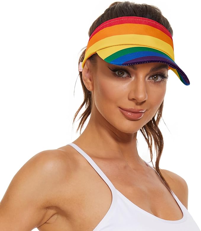 American Trends Sun Visor Hat for Women, Lightweight Quick-Dry Sport Visor | Adjustable fit, Ideal for Golf Tennis & Outdoor Sports, Sweat-Wicking Fabric, Ponytail-Friendly, Wide Brim for Sun Protection