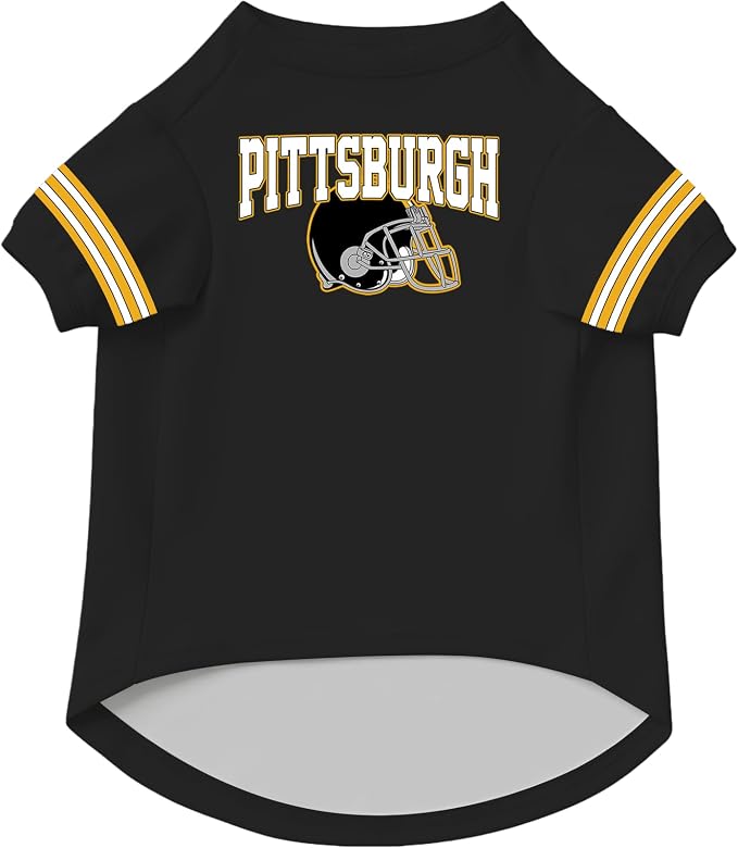 Pittsburgh Dog Clothes Personalized Pet Jersey T-Shirt Custom Name Number