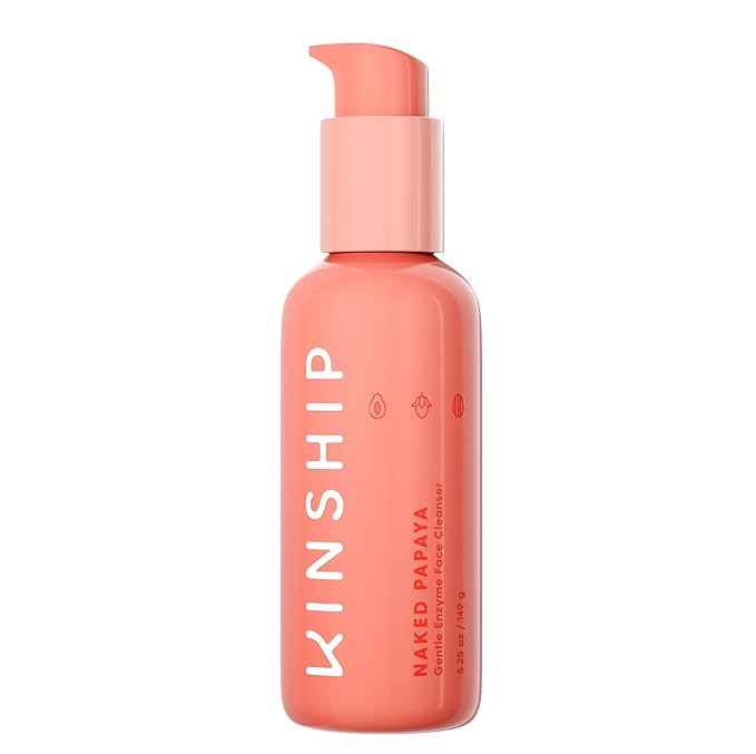 Kinship Naked Papaya Hydrating Gentle Cleanser | Natural Cream Face Wash | Vitamin E, Jojoba Oil Facial Cleanser | Makeup Remover | Sensitive Skin Care (5.25 Oz)