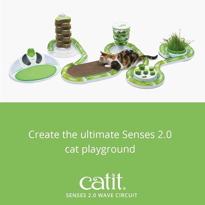 Catit Senses 2.0 Wave Circuit Interactive Cat Toy - 8-Piece