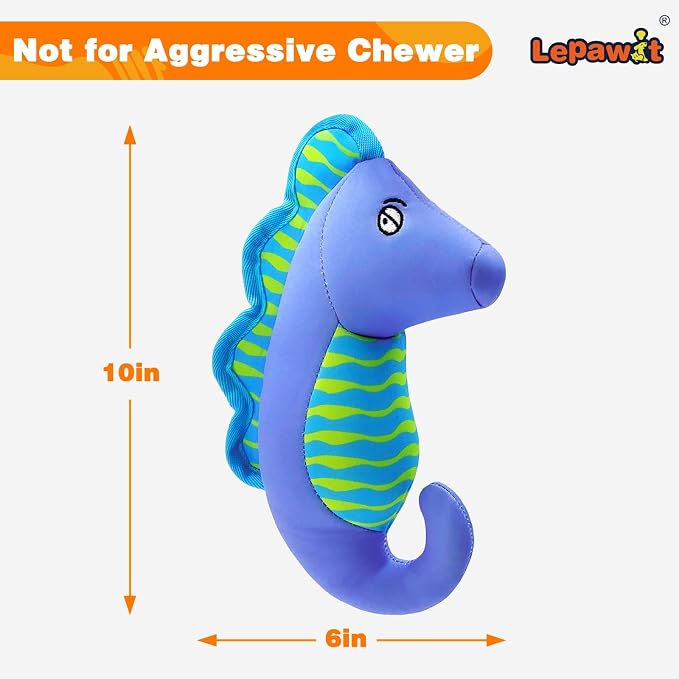 Squeaky Dog Toys, Floating Dog Toys for Indoor or Outward Play, Interactive Dog Gifts for Small and Medium Dogs – Seahorse
