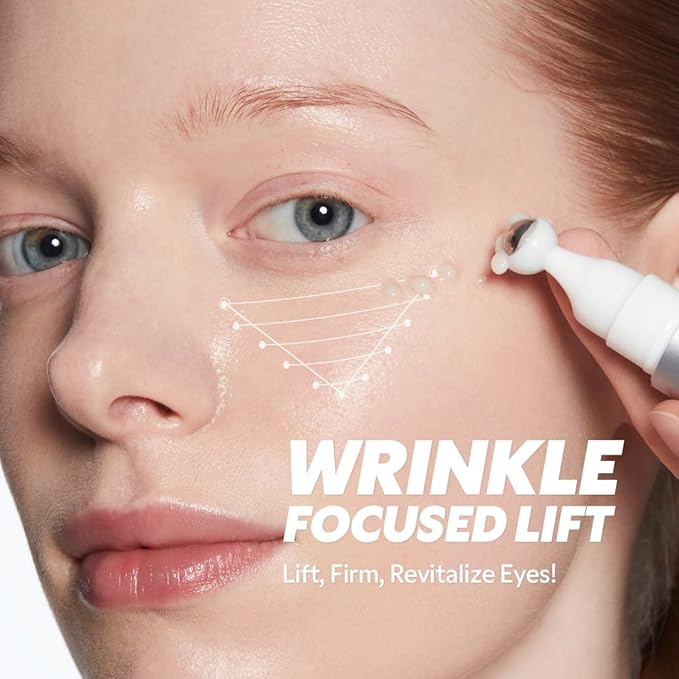 TIRTIR Collagen Lifting Eye Cream - Roller Applicator, Wrinkle Spot Treatment, Revitalizing Moisturizer,Tightening Under Eye For Wrinkles,Fine Lines, Under Eye Bags, Lift Treatment For Men & Women