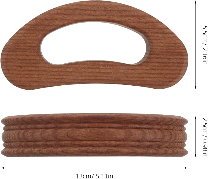 Wooden Gua Sha Tool - Shoulder Neck Massage Tool for Deep Tissue Guasha Scraping - Manual Body Therapy Massager for Home Use