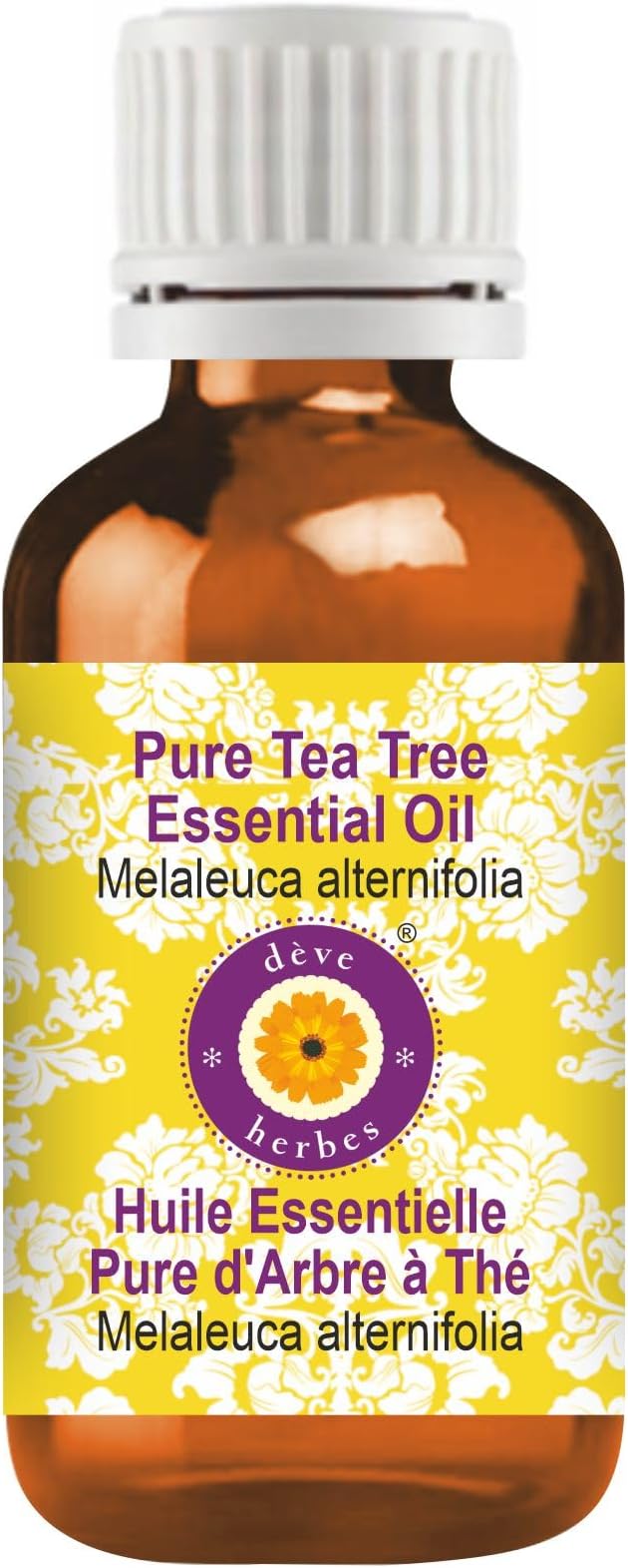 Deve Herbes Pure Tea Tree Essential Oil (Melaleuca alternifolia) Steam Distilled 2ml (0.06 oz)
