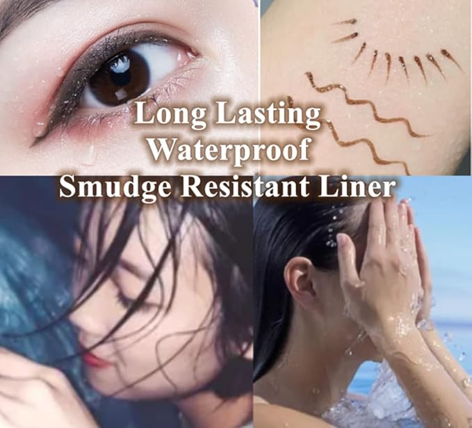 Liquid Eyeliner,Waterproof,Quick Drying,Smudge Resistant,Long Lasting,Precise All Day Eyeliner Makeup,High-Pigmented Liquid Eye Liner for Bold Looks (Black)