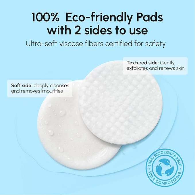 MAREE Glycolic Acid Pads & 2% Salicylic Acid – Toner Pads for Face with 20% Glycolic Acid Solution – Face Exfoliating Pads, Acne Clearing Face Pads – Skin Pore Resurfacing & Radiance Device – 50 Count