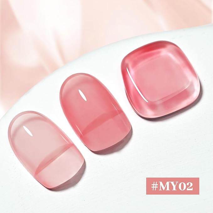 16.5ml Jelly Pink Nail Polish Large Volume Quick Dry Nail Polish, Long Lasting Shine, Fingernail Toenail Nail Art DIY Home Travel Nail Art Gift