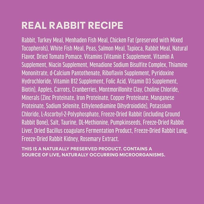 Instinct Original Dry Cat Food, Raw Coated Kibble, Real Rabbit, 10 lb. Bag | Raw-coated kibble with farm-raised rabbit for strong muscles, digestive health, and healthy skin & coat, grain-free