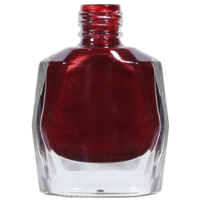 COSMOO 12ml Wine Red Nail Polish, Burgundy Quick Dry Nail Lacquer, Super Lustrous Nail Enamel Polish, Iridescent Ultrachrome Nail Art Varnish