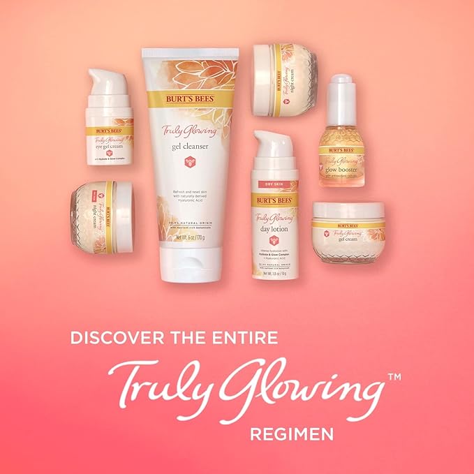 Burt's Bees Truly Glowing Reawakening Gel Eye Cream with Hydrate and Glow Complex, 0.5 Fluid Ounce (Package May Vary)