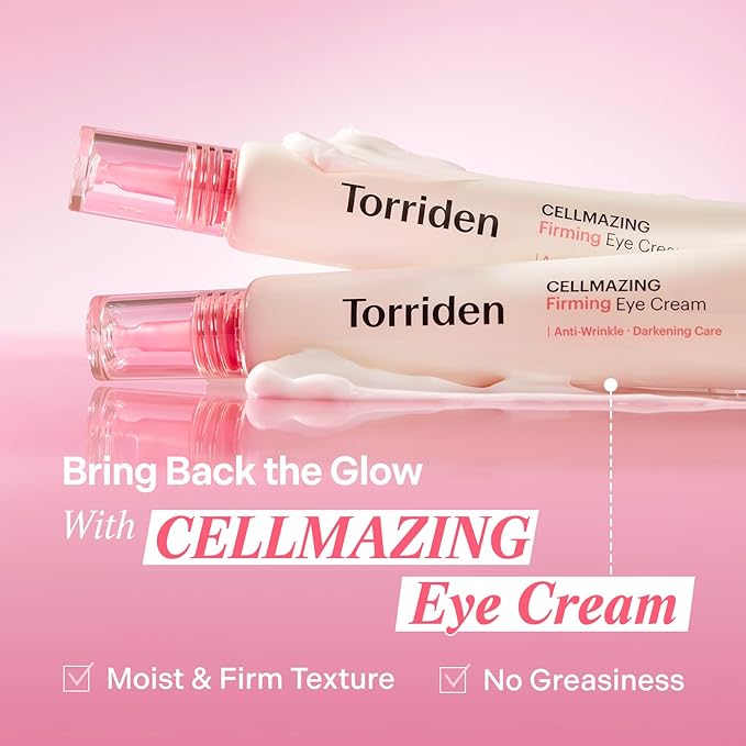 Torriden CELLMAZING Collagen Firming Eye Cream 30ml (1.01 fl.oz) | Wrinkle Improvement and Dark Circles Care | 5D Collagen Complex, 4R Pure Retinol | Korean Skincare Eye Cream
