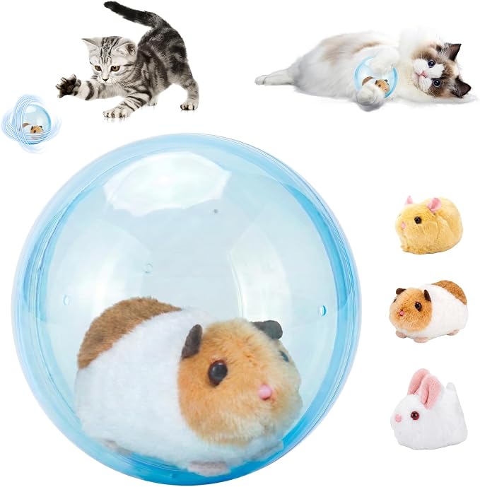 Interactive Cat Toys for Indoor, Animal Automatic Rolling Cat Ball