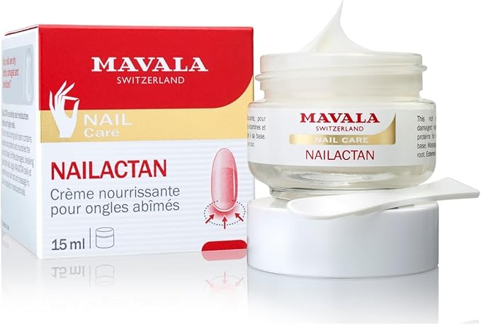 Mavala Nail Care Nailactan Nutritive, Nail Cream In Jar, Supports Damaged Nails, Nourishing, Moisturizing Nail Care Cuticle Cream, Promotes Nail Growth, 0.5 Ounce Jar