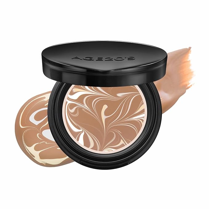 [MINI SIZE] AGE20'S Signature Essence Pact | 28N | Vegan Korean Cushion Foundation | Pack of 1 | Cream Foundation, Dewy & Glow Finish, Natural Coverage, SPF 50+ | 0.14 oz