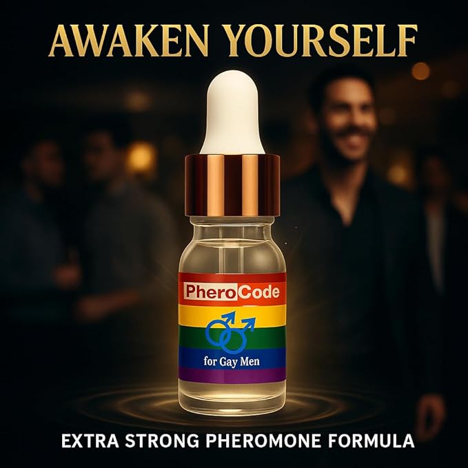 Gay Pheromone Cologne for Men Original 0.17 fl oz - 48-Hour Long Lasting Body Oil Crafted for Gay Men - Men's Cologne Perfume Pheromone Oil with Natural Orange Blossom and Sandalwood