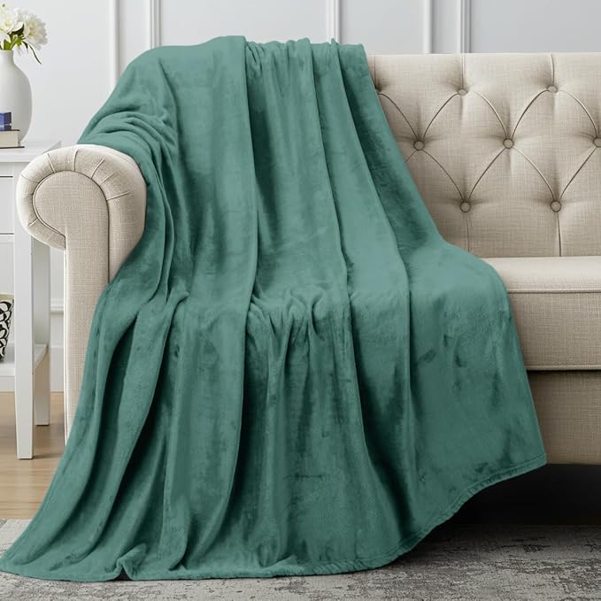 Utopia Bedding Soft Fleece Bed Blanket Throw Size Celadon (50x60 Inch) | Microfiber Plush Warm Lightweight Breathable Cozy Blanket Anti-Static, All Season Use, Gift for Women and Men