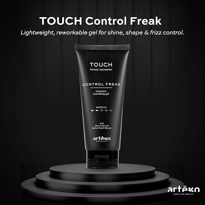 Artègo TOUCH Control Freak Styling Gel (6.7 oz) – Lightweight, Flexible Hold Hair Gel for Smooth, Frizz-Free Styles