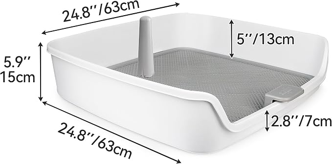 ALL FOR PAWS Pee Pad Holder, XL Dog Litter Box, Puppy Pads Holder, Puppy Potty Tray for Small/Medium Dog Potty Training, 25" x 25"