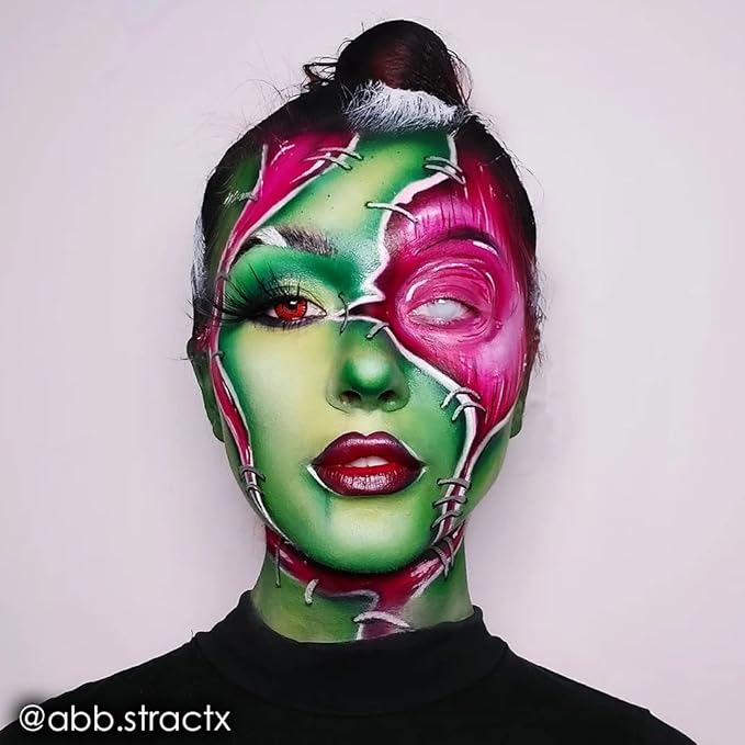 Mehron Makeup Paradise Makeup AQ Refill Size | Stage & Screen Performance, Face & Body Painting, Beauty, Cosplay, and Halloween | Water Activated Face Paint, Body Paint 1.4 oz (40 g) - Light Green