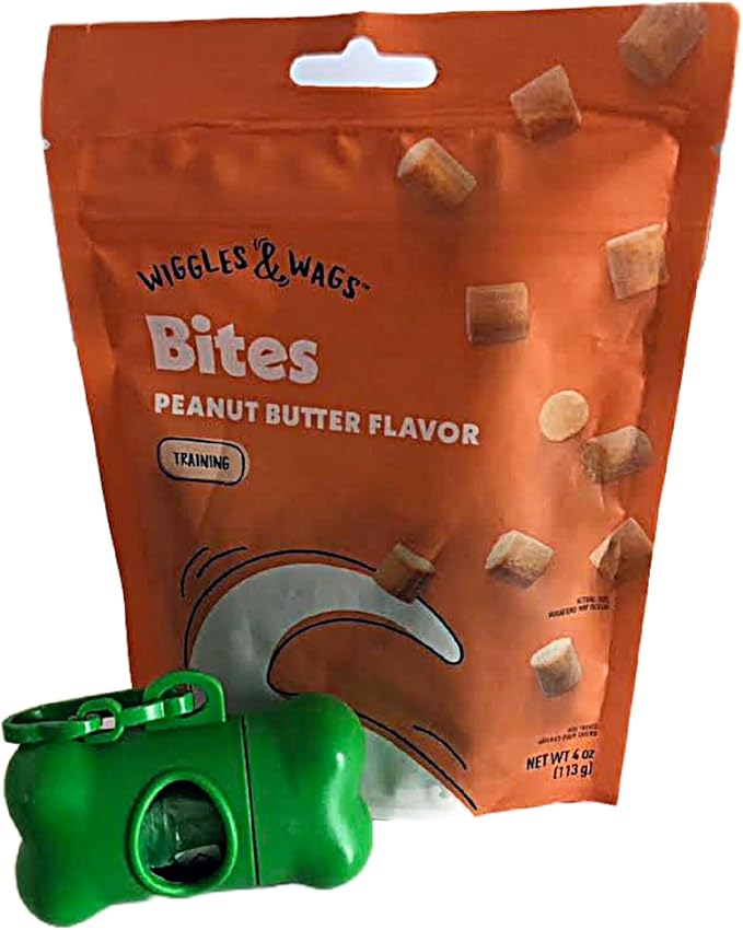Wiggles & Wags Peanut Butter Training Treats, 1-4 Ounces