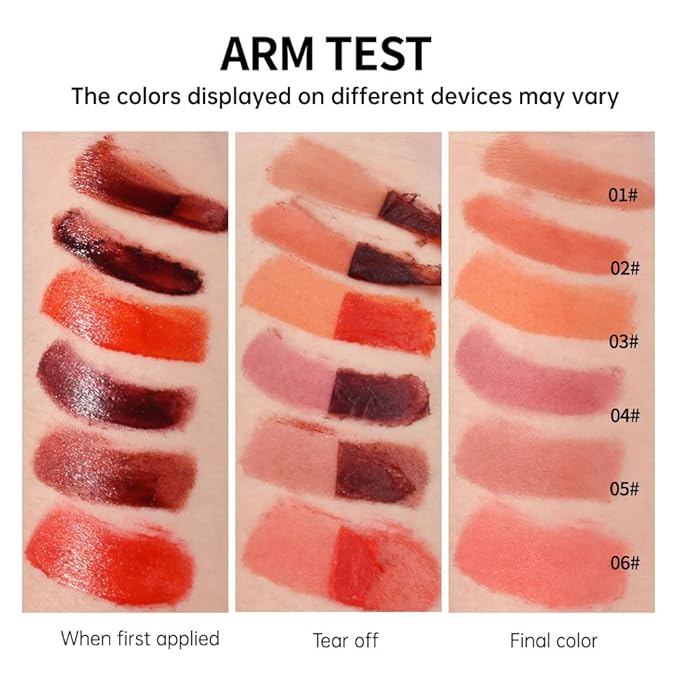 2-In-1 Peel Off Lip Stain Matte Finish Lip Liner Tattoo Peel-off Lip Tint, Long Lasting All Day Lip Masque Waterproof Smudge-proof Transfer-proof Peel Off Lip Makeup, 3#peach